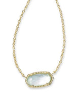 Elisa Gold Plated Necklace in Light Blue Illusion by Kendra Scott