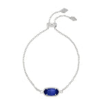 Elaina Silver Plated Bracelet in Cobalt Cats Eye by Kendra Scott