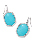 Daphne Silver Plated Variegated Turquoise Magnesite Drop Earrings by Kendra Scott