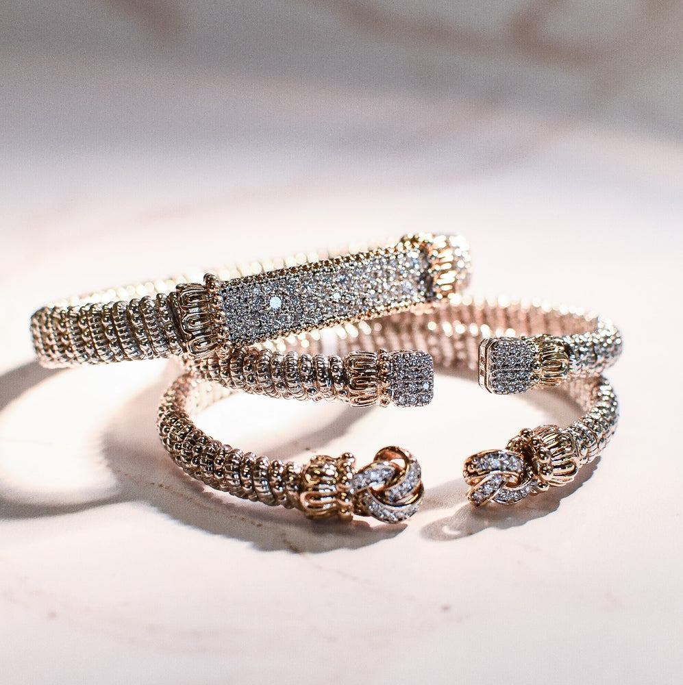 Sterling Silver and Yellow Gold Diamond Bracelet by VAHAN