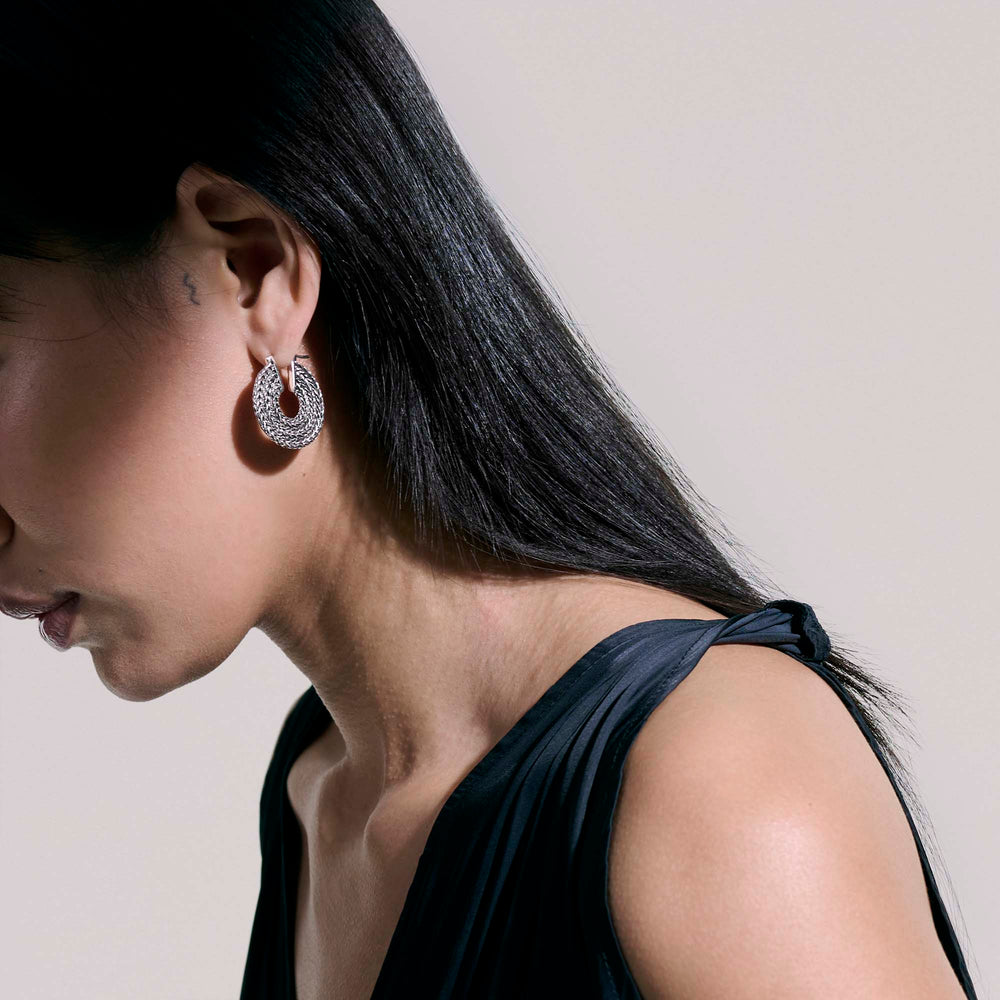 Classic Rata Chain Hoop Earrings by John Hardy