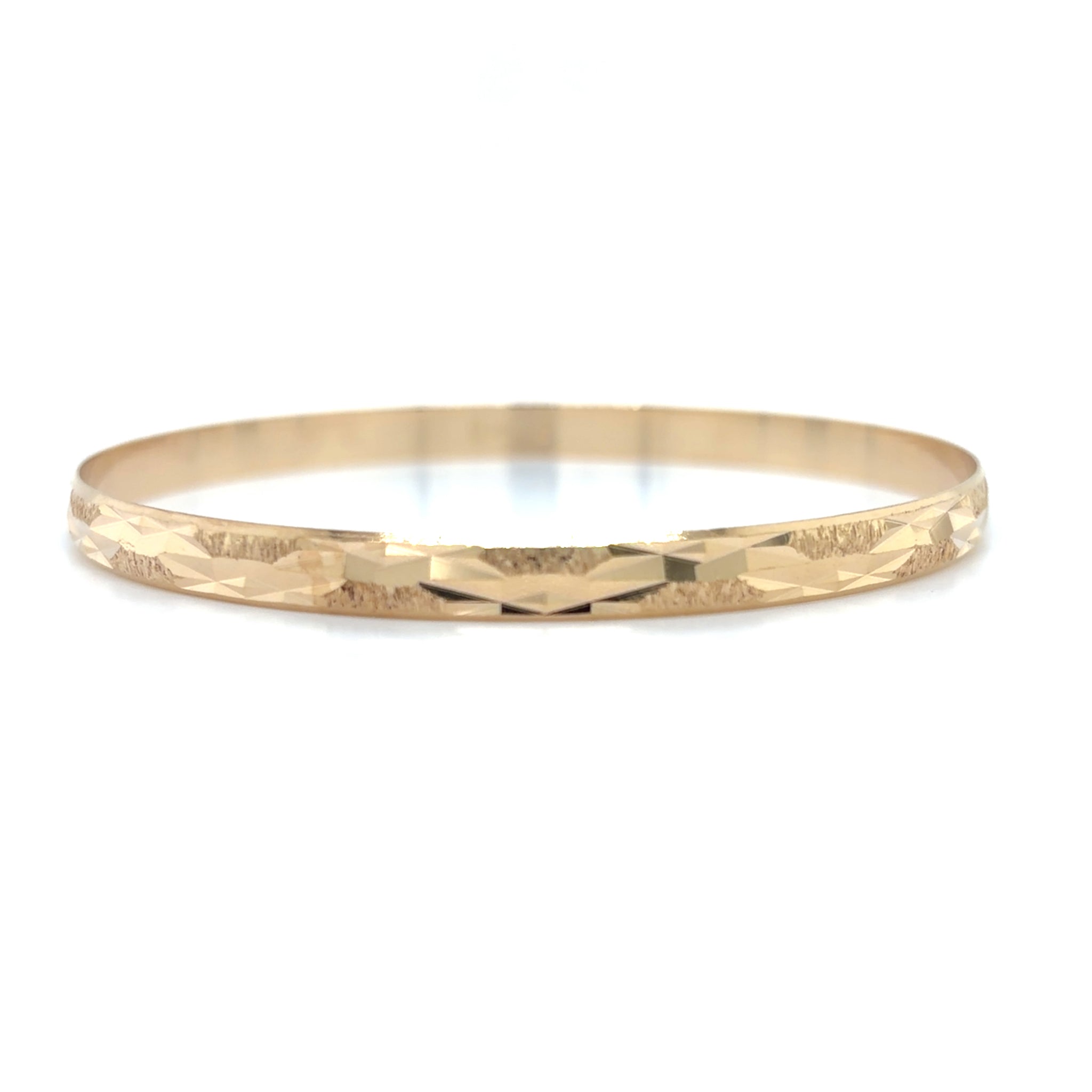 Estate 8" Diamond Cut Bangle