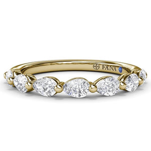 14K Yellow Gold Diamond Wedding Band by Fana