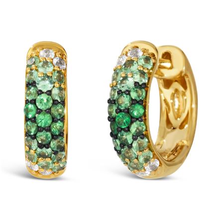 14K Honey Gold  Shade of Tsavorite Ombre Earrings by LeVian