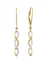 10K Yellow Gold 0.14cttw I1 H-I Diamond Earrings