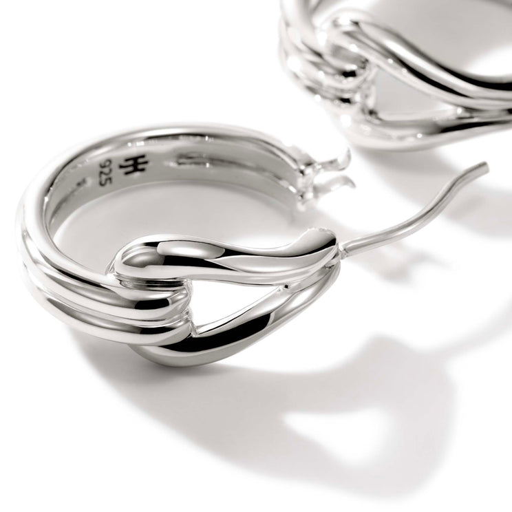 Surf Sterling Silver Small Hoop Earrings by John Hardy