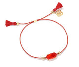Everlyne Gold Plated Friendship Bracelet in Red Illusion by Kendra Scott