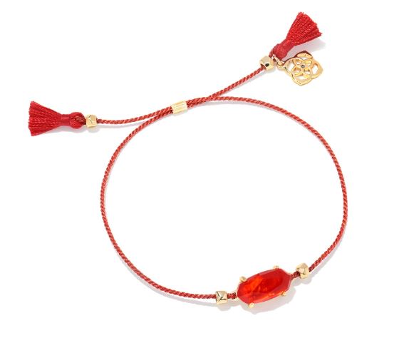 Everlyne Gold Plated Friendship Bracelet in Red Illusion by Kendra Scott