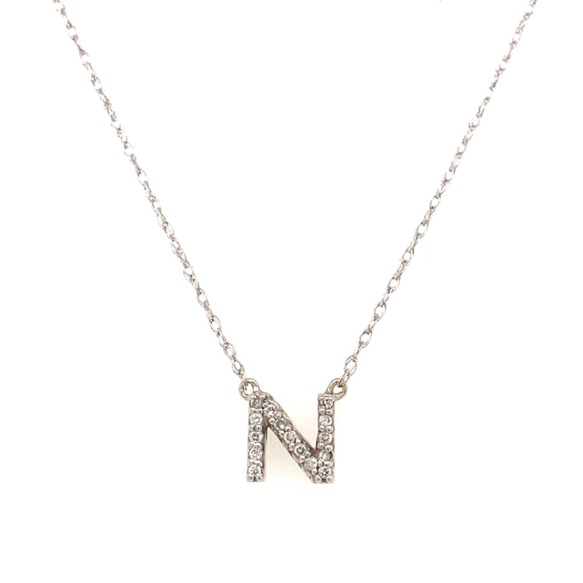 Estate "N" Initial Necklace