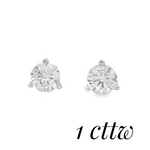 14K White Gold 1.01cttw F-G SI RBC Diamond Stud Earrings