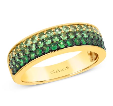 14K Honey Gold 0.89cttw Shade of Tsavorite Ring by LeVian