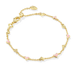 Haven Gold Plated Pink Enamel Delicate Chain Bracelet by Kendra Scott