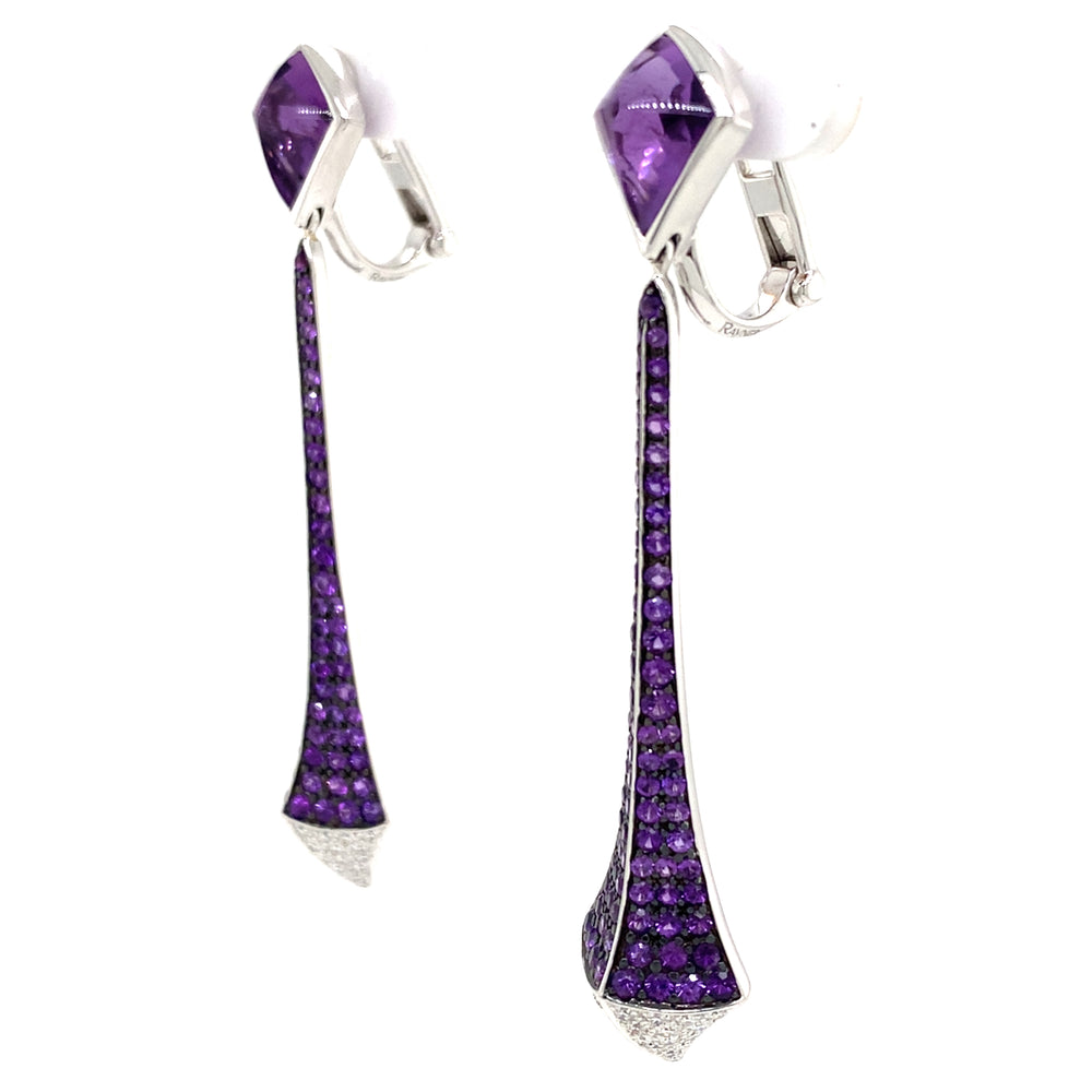 Estate Rodney Rayner Amethyst Earrings