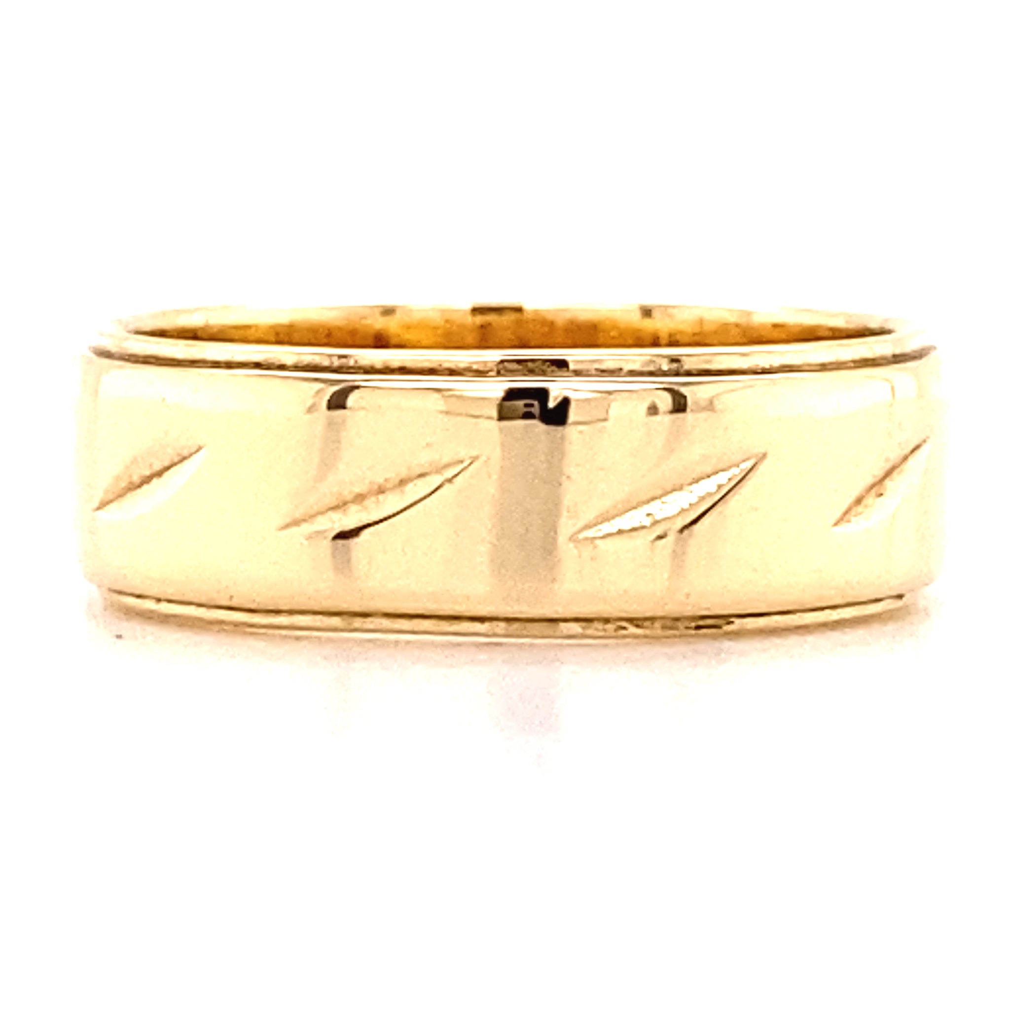 Estate Diamond Cut Wedding Band