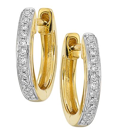 14K White Gold 0.07cttw Diamond Earrings