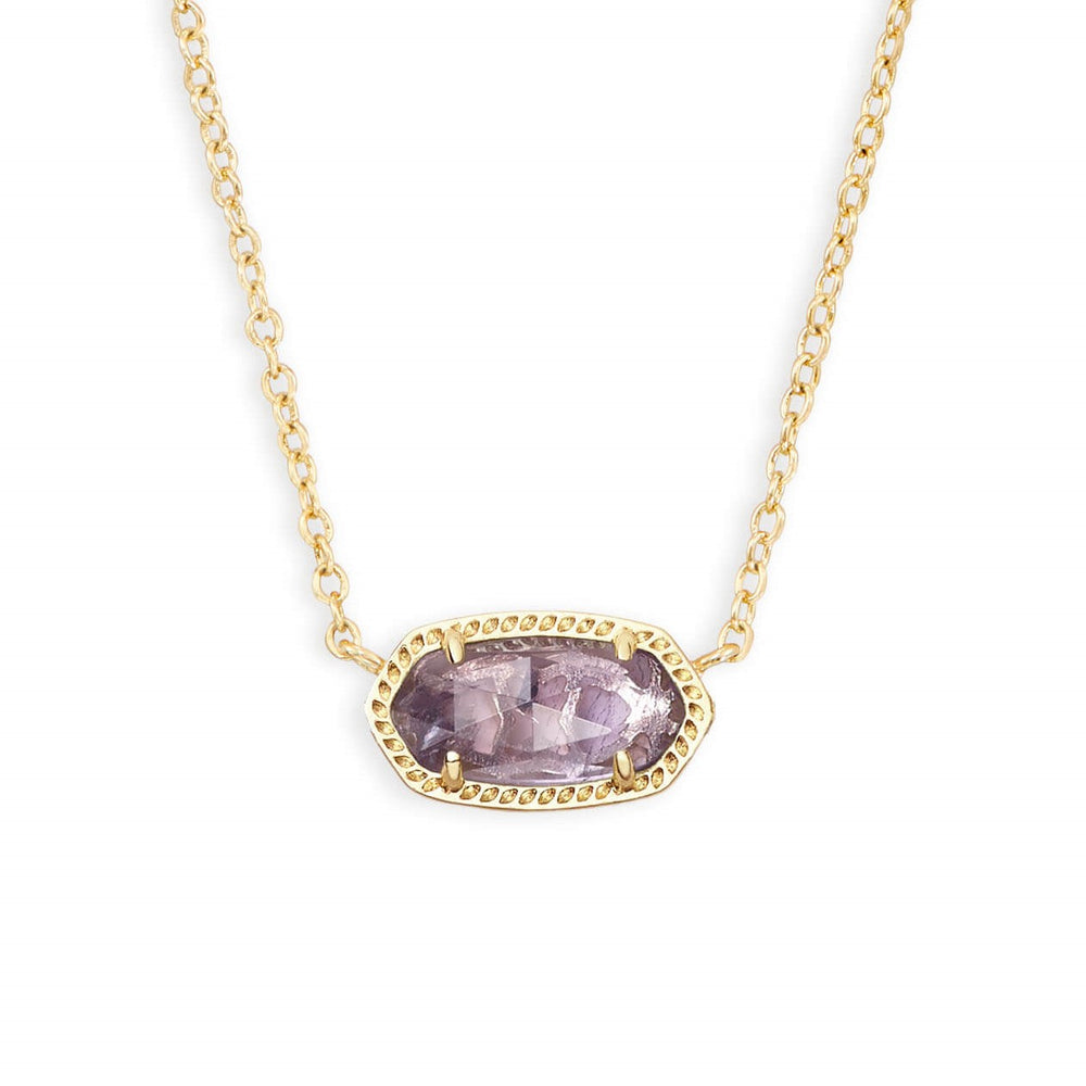 Elisa Gold Plated Necklace in Amethyst by Kendra Scott