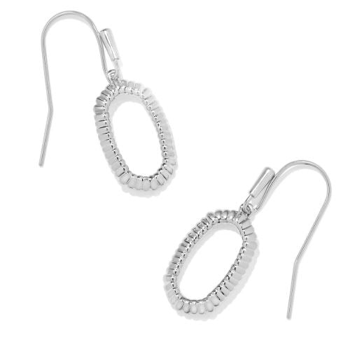 Lee Silver Ridge Open Frame Earrings by Kendra Scott