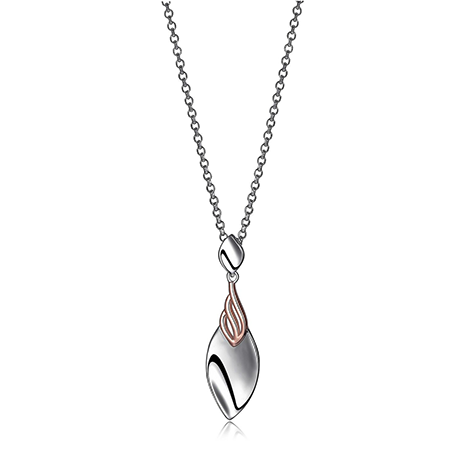 Sterling Silver & Rose Gold Plated Pendant by ELLE