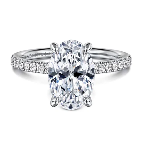 14K White Gold 0.20cttw SI2 G-H Diamond Semi-Mount Engagement Ring by Gabriel