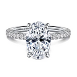 14K White Gold 0.20cttw SI2 G-H Diamond Semi-Mount Engagement Ring by Gabriel