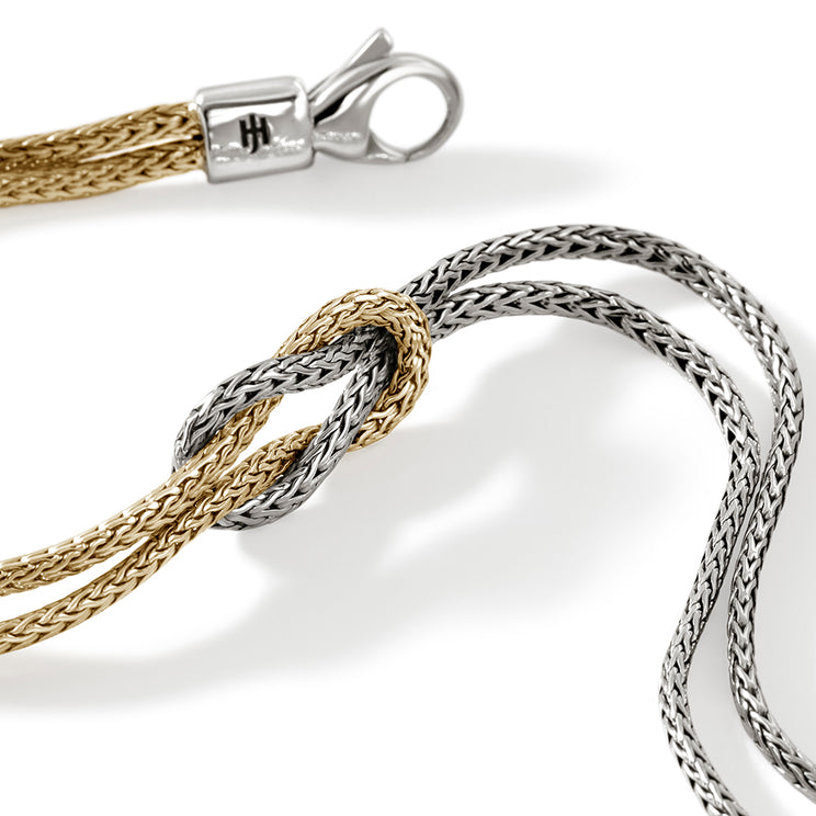 Two-Tone Classic Chain Love Knot Bracelet by John Hardy
