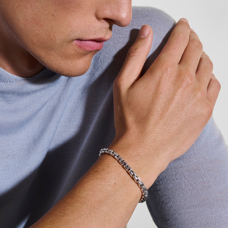 Chains Silver Box Chain Bracelet with Pusher Clasp by John Hardy