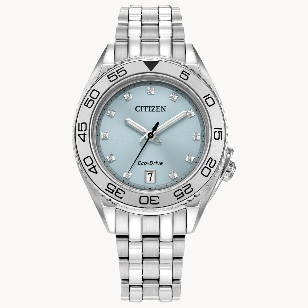 Carson -- Women's Eco-Drive Watch with Light Blue Dial by Citizen