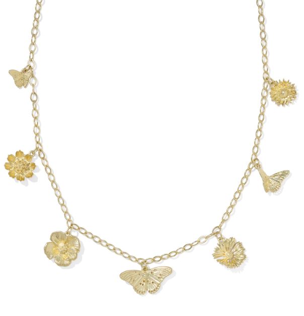 Cailey Charm Gold Plated Necklace by Kendra Scott