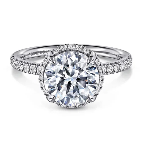 14K White Gold 0.28cttw SI2 G-H Diamond Semi-Mount Engagement Ring by Gabriel