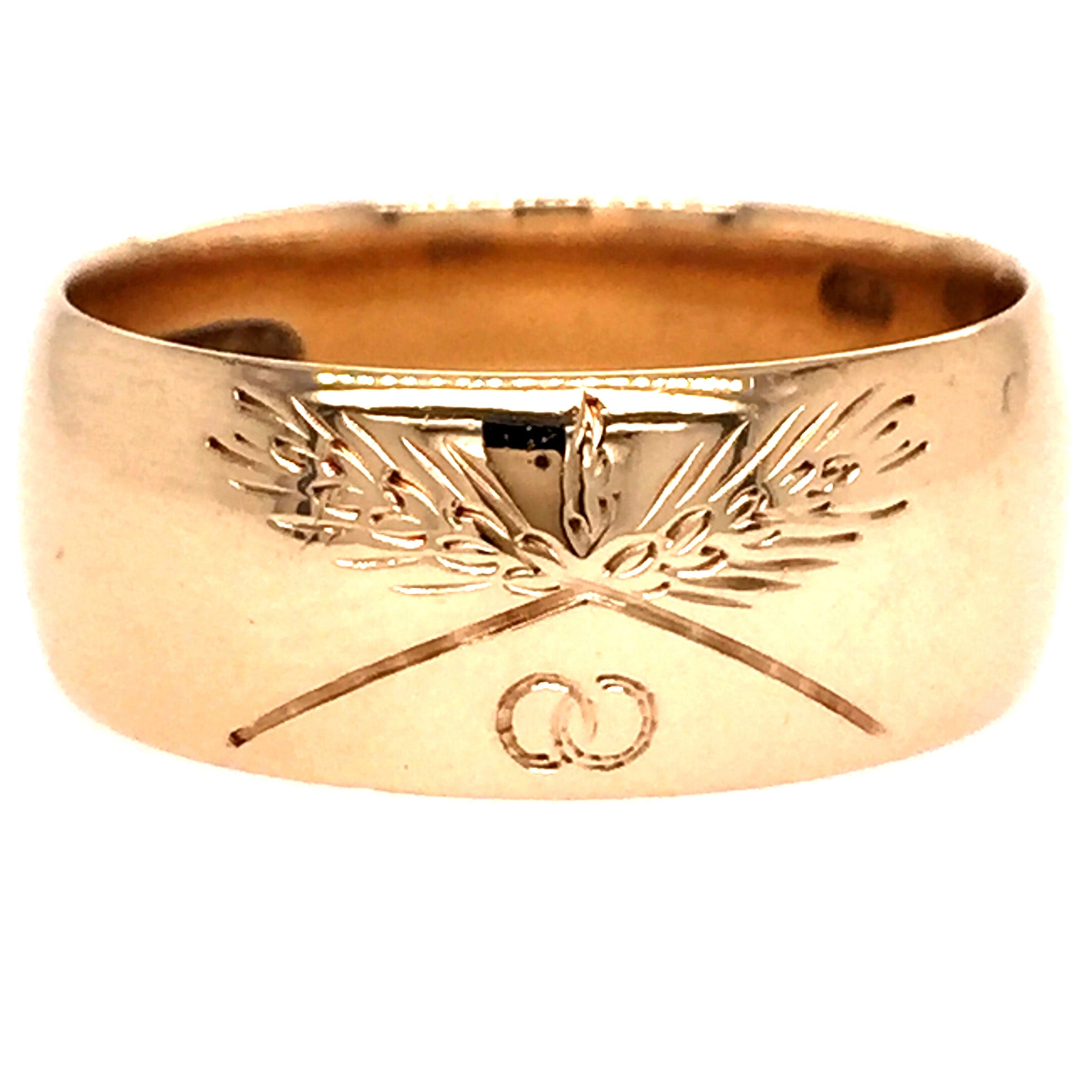 Estate Wheat Engraved Wedding Band