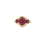 14K Yellow Gold 2.75cttw Ruby  & 0.60cttw Diamond Ring by RJM