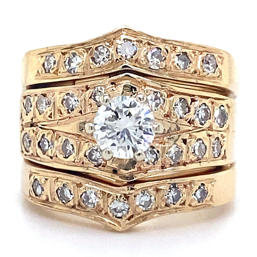 Estate 0.85cttw Diamond Wedding Set