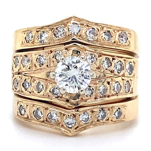 Estate 0.85cttw Diamond Wedding Set