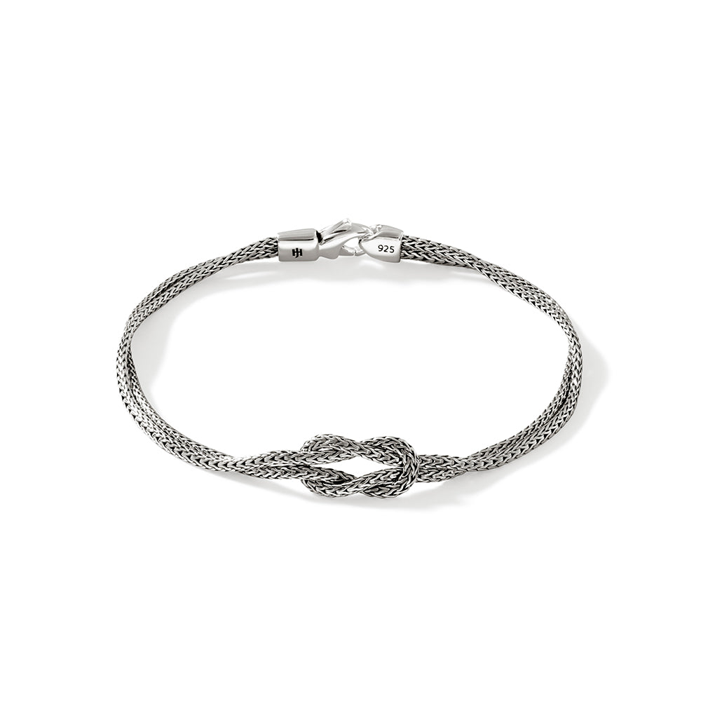 Love Knot Silver Chain Double Row Bracelet by John Hardy