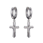 Sterling Silver Cross Earrings by ELLE