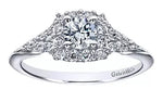 14K White Gold 0.37cttw G/H SI2 Diamond Semi Mount Ring