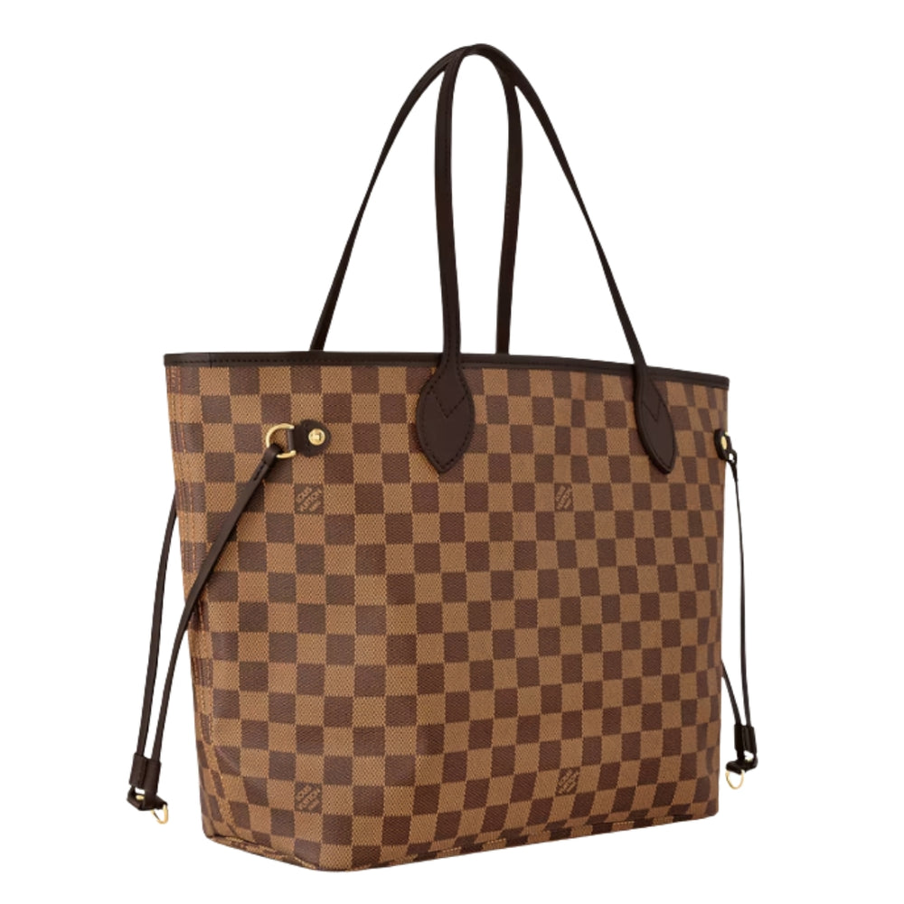 PREOWNED Louis Vuitton Damier Ebene Neverfull MM With Pouch