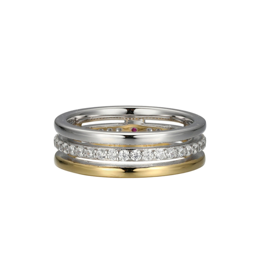 Circadia Sterling Silver & Yellow Gold Plated Ring by ELLE