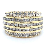 Estate 5-Row Diamond Ring