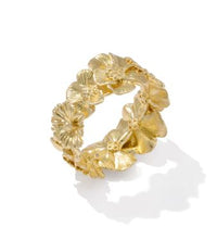 Cailey Flower Gold Plated Band Ring Sz 7 by Kendra Scott