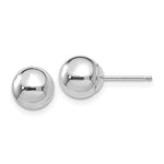 14K White Gold 7mm Ball Stud Earrings