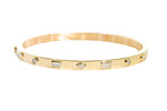 14K Yellow Gold 0.65cttw Diamond Bangle by RJM