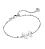 Blair Silver Iridescent Drusy Bow Small Delicate Chain Bracelet by Kendra Scott