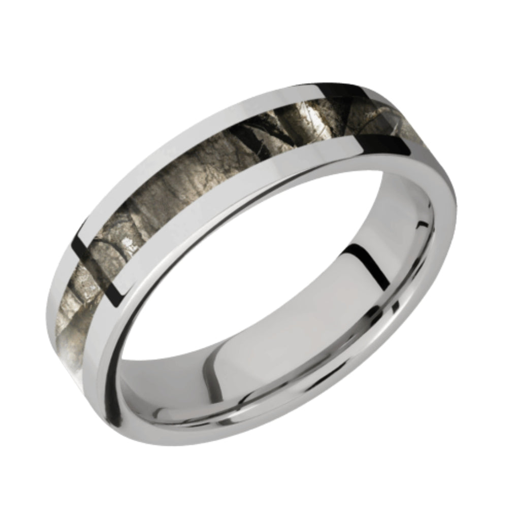 Titanium 6mm RealTree Camo Inlay Men's Wedding Ring Size 10
