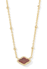 Mini Abbie Gold Plated Cranberry Illusion Satellite Short Pendant Necklace by Kendra Scott