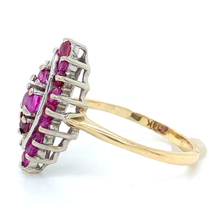 Estate Ruby Navette Ring