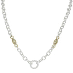 Sterling Silver & 14K Yellow Gold Chain Necklace 18" by Vahan