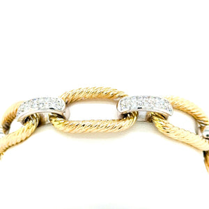 14K Two-Tone 2.23cttw Diamond Bracelet