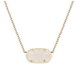 Elisa Gold Plated Necklace in Iridescent Drusy by Kendra Scott