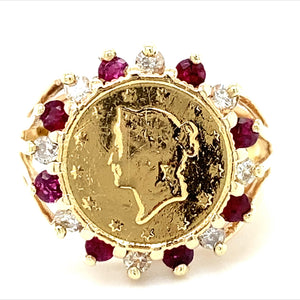 
            
                Load image into Gallery viewer, Estate 1850 Coin Ring
            
        